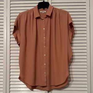Madewell Terracotta Button-Up Blouse